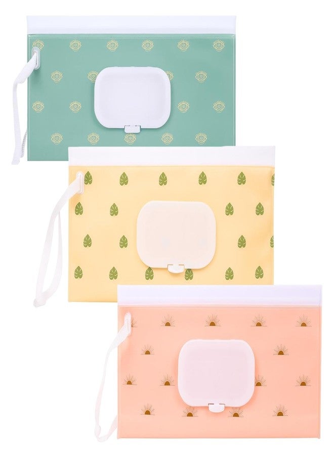 fernfern Baby Wipe Dispenser, 3-Pack Portable Refillable Wipe Holder, Reusable Travel Wet Wipe Pouch, Waterproof and Dustproof Wipe Case for Diaper - Image 1
